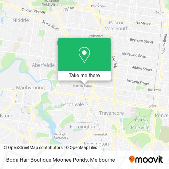 Boda Hair Boutique Moonee Ponds map