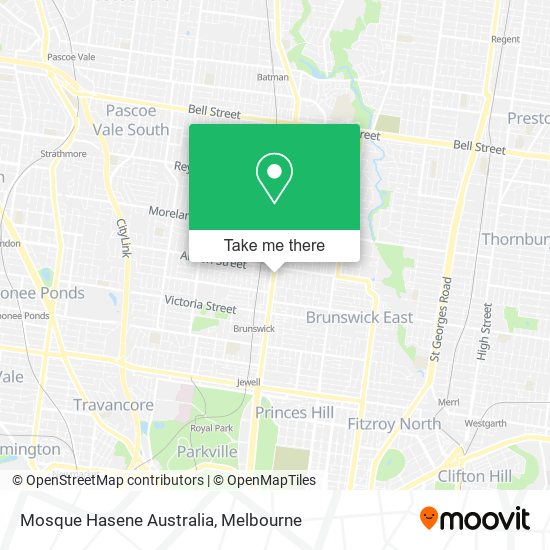 Mosque Hasene Australia map