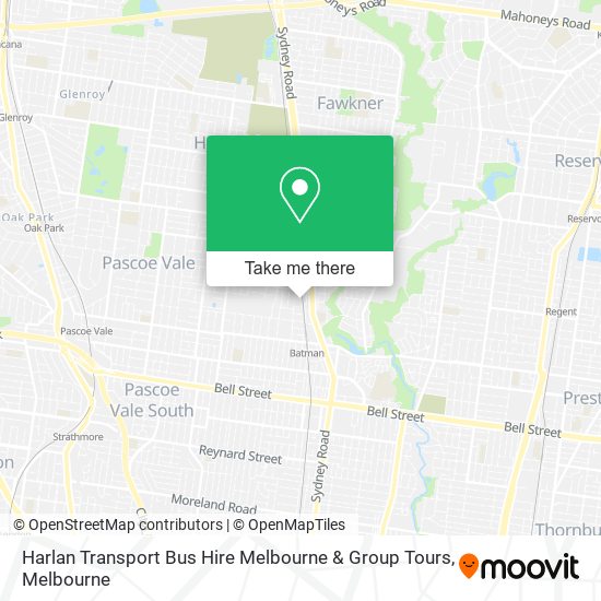 Harlan Transport Bus Hire Melbourne & Group Tours map