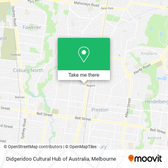 Mapa Didgeridoo Cultural Hub of Australia