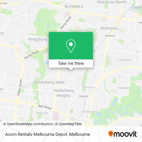 Acorn Rentals-Melbourne Depot map