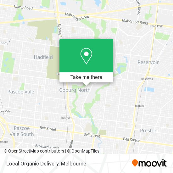 Local Organic Delivery map