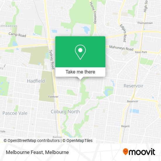 Melbourne Feast map