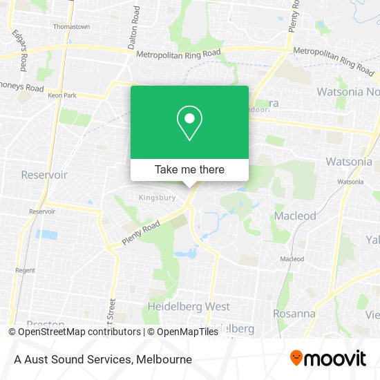 A Aust Sound Services map