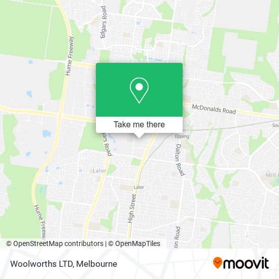 Mapa Woolworths LTD