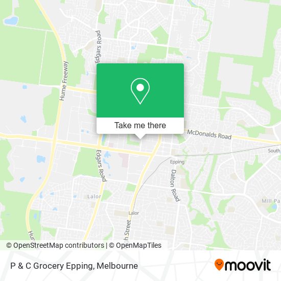 P & C Grocery Epping map