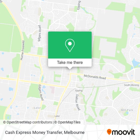 Cash Express Money Transfer map