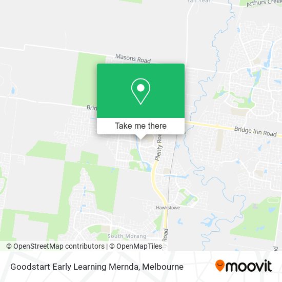 Goodstart Early Learning Mernda map