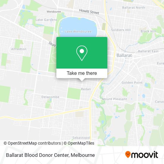 Ballarat Blood Donor Center map