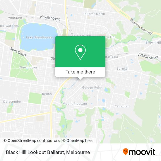 Black Hill Lookout Ballarat map
