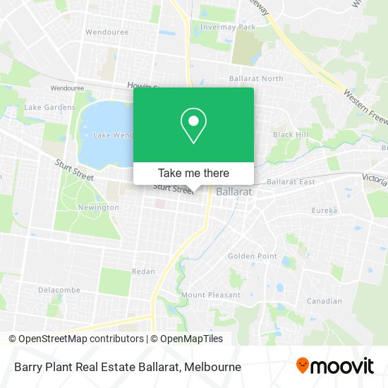 Barry Plant Real Estate Ballarat map