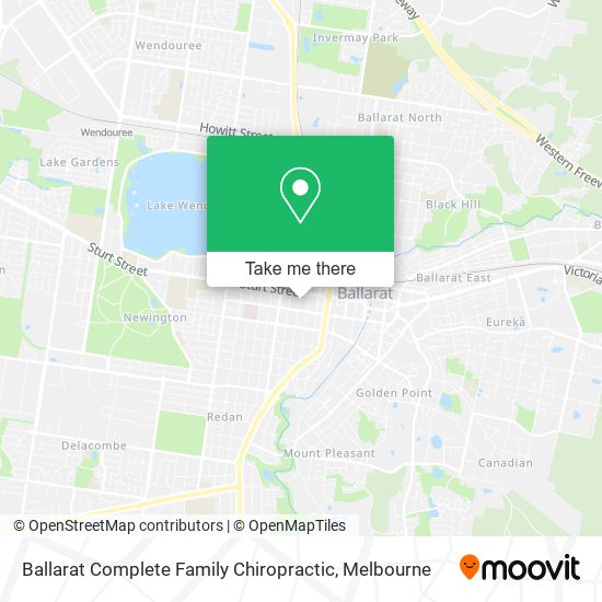 Mapa Ballarat Complete Family Chiropractic