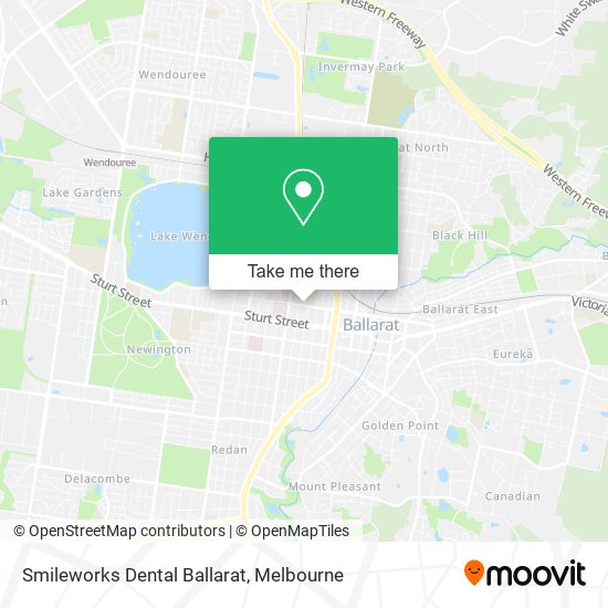 Mapa Smileworks Dental Ballarat