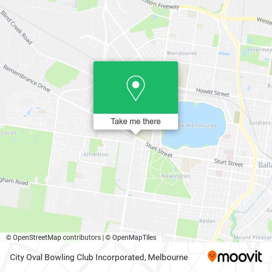 City Oval Bowling Club Incorporated map