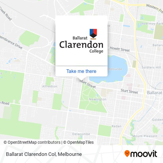 Ballarat Clarendon Col map