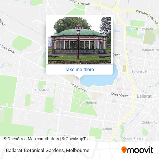 Ballarat Botanical Gardens map