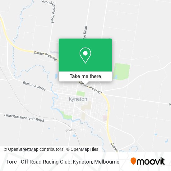 Torc - Off Road Racing Club, Kyneton map