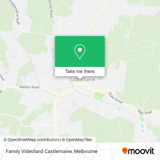 Mapa Family Videoland Castlemaine