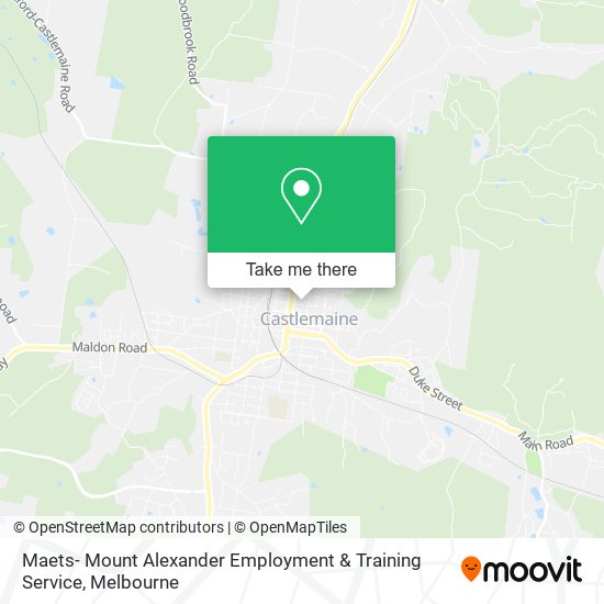 Mapa Maets- Mount Alexander Employment & Training Service