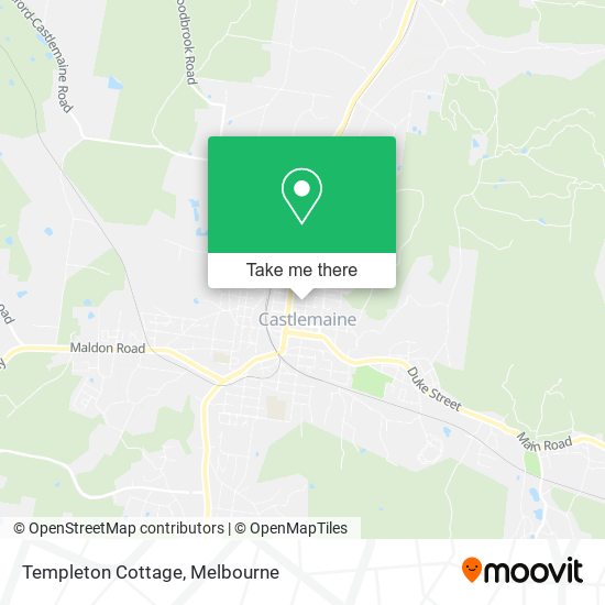 Mapa Templeton Cottage