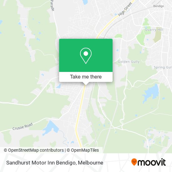 Sandhurst Motor Inn Bendigo map