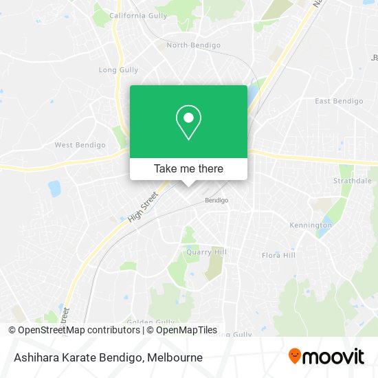 Ashihara Karate Bendigo map