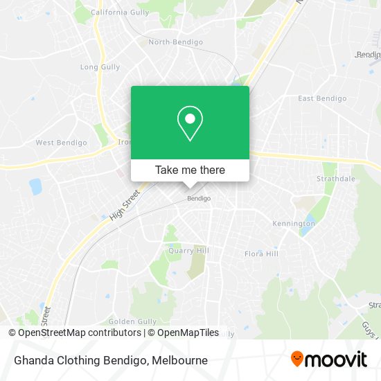 Ghanda Clothing Bendigo map