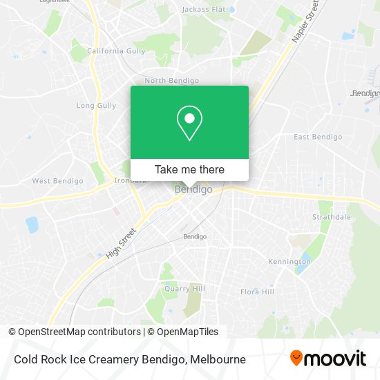 Cold Rock Ice Creamery Bendigo map