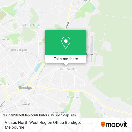 Mapa Vicses North West Region Office Bendigo