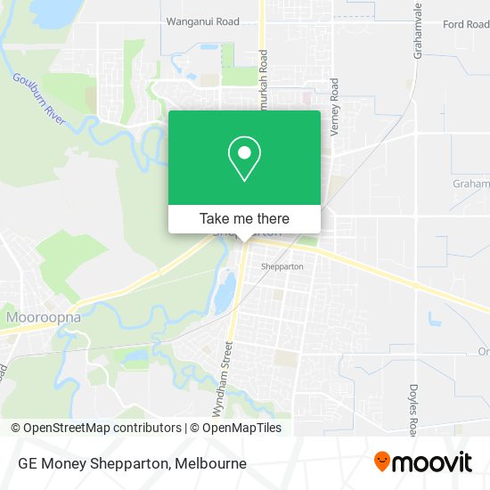 GE Money Shepparton map