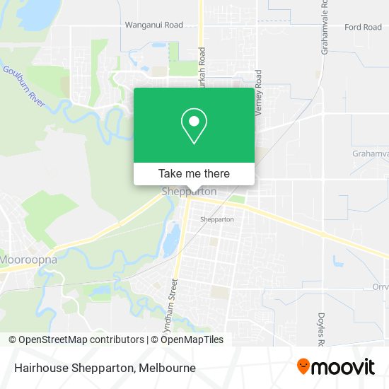 Hairhouse Shepparton map