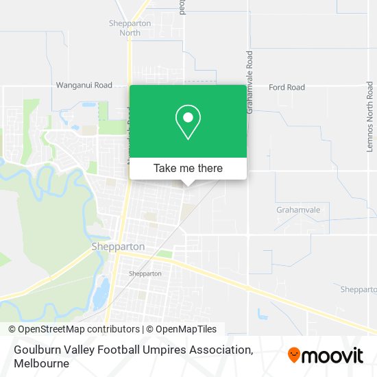 Mapa Goulburn Valley Football Umpires Association