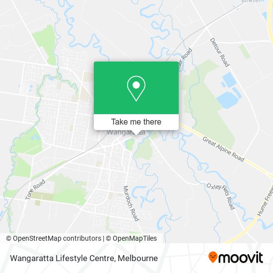 Wangaratta Lifestyle Centre map