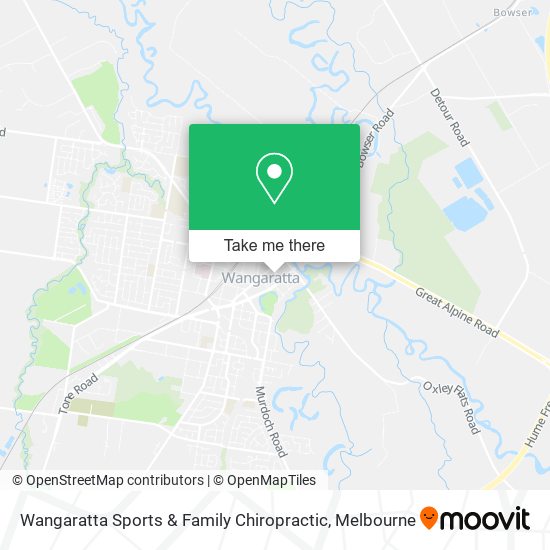 Mapa Wangaratta Sports & Family Chiropractic