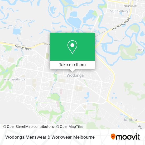 Wodonga Menswear & Workwear map