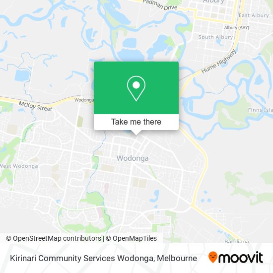 Kirinari Community Services Wodonga map