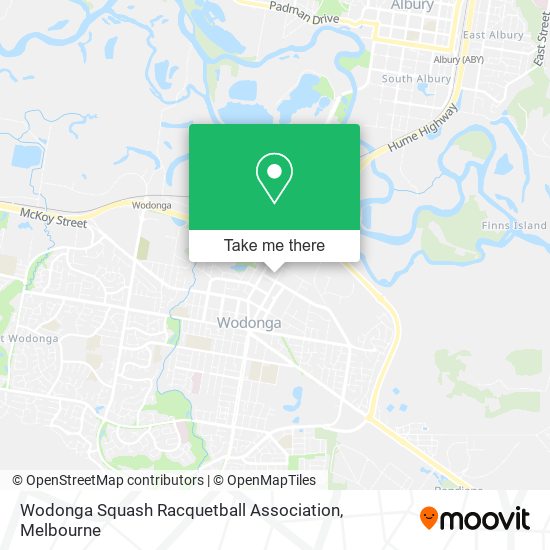 Wodonga Squash Racquetball Association map