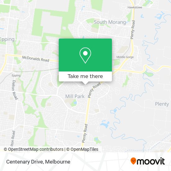 Centenary Drive map