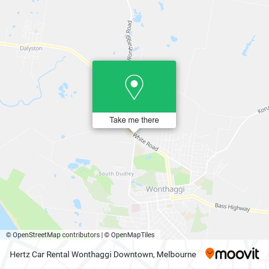 Hertz Car Rental Wonthaggi Downtown map