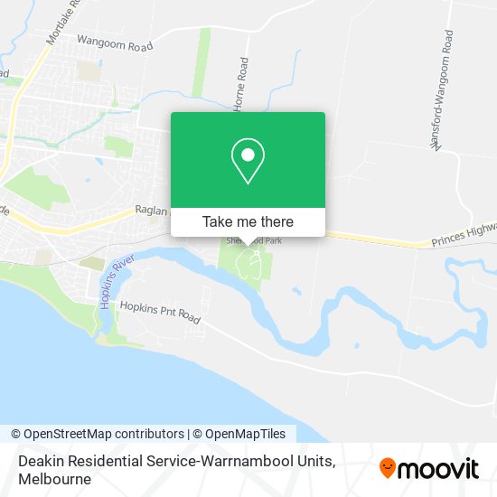 Deakin Residential Service-Warrnambool Units map