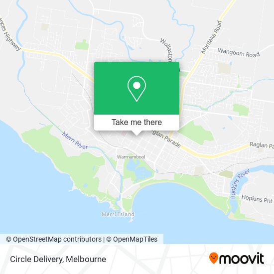 Circle Delivery map