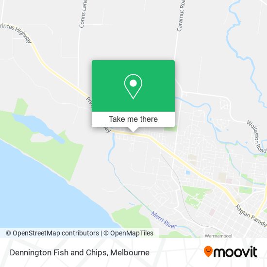 Dennington Fish and Chips map