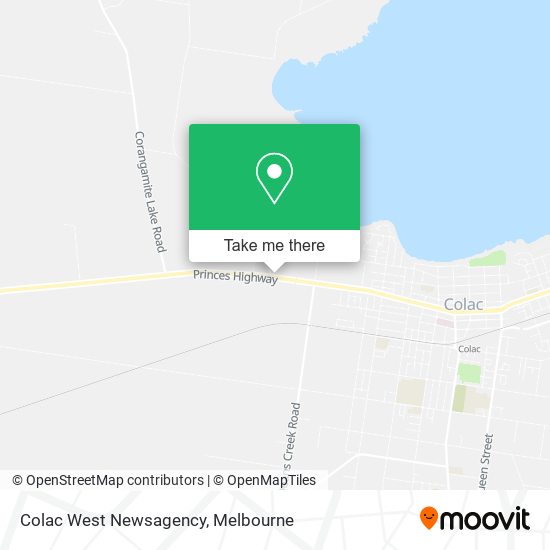 Colac West Newsagency map
