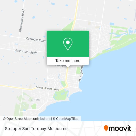 Strapper Surf Torquay map