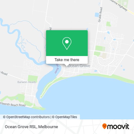 Ocean Grove RSL map