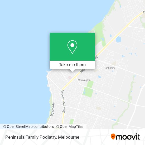 Peninsula Family Podiatry map