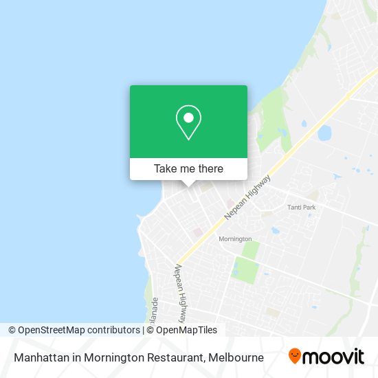 Manhattan in Mornington Restaurant map