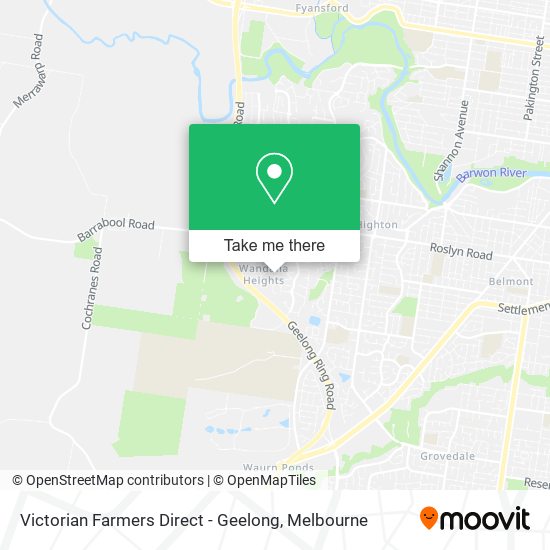 Victorian Farmers Direct - Geelong map