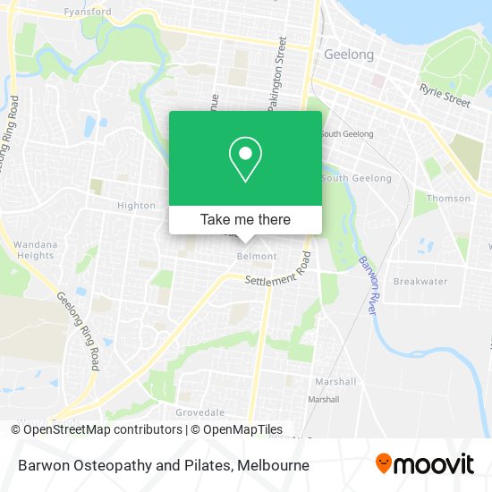 Barwon Osteopathy and Pilates map