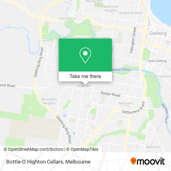 Bottle-O Highton Cellars map